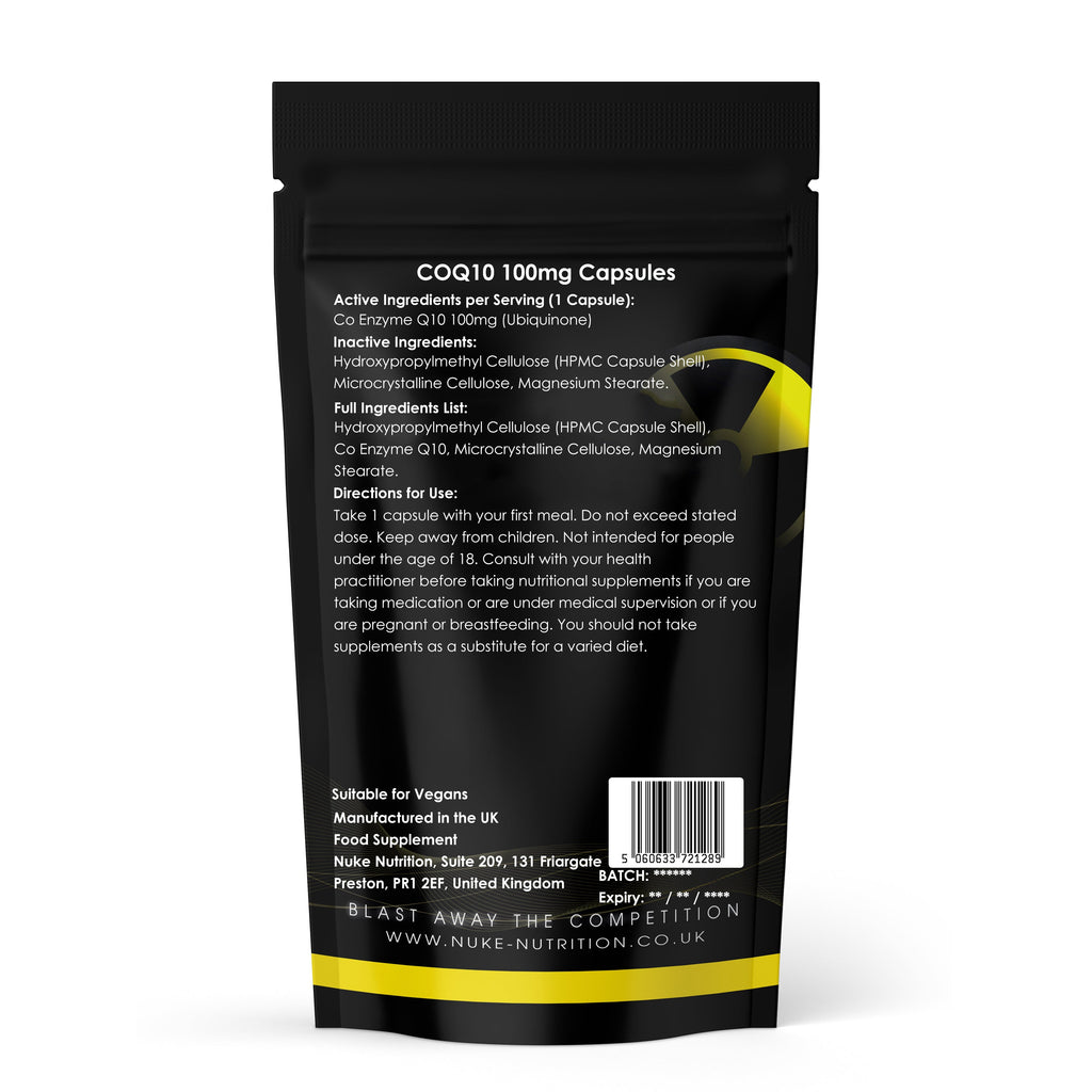 Nuke Nutrition Acai Berry Tablets packaging with black and yellow design on a white background