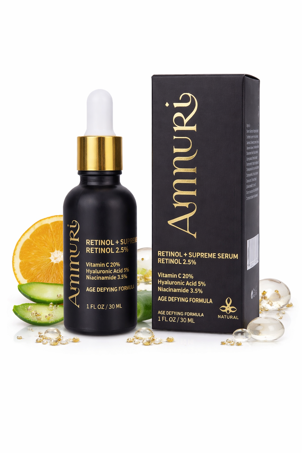 Ammuri Retinol Supreme 2.5% Serum – Anti-Aging Treatment - Age-Defying Formula