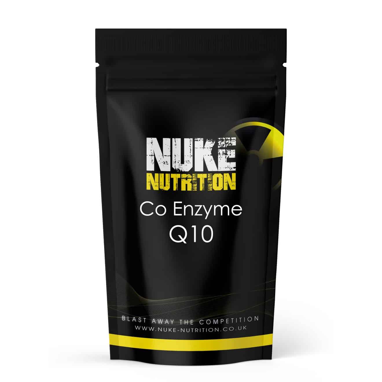 Nuke Nutrition Co Enzyme Q10 package on a white background