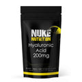 Black supplement package with 'Nuke Nutrition' branding and product details on a white background
