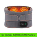 Gray heating belt with digital display on a white background